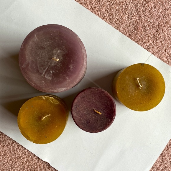 Good quality variety set of 4 pillar candles. - Picture 2 of 2